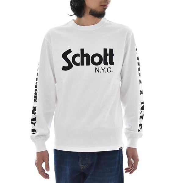 ショット Schott Tシャツ ロンT メンズ 無地 長袖Tシャツ ベーシック