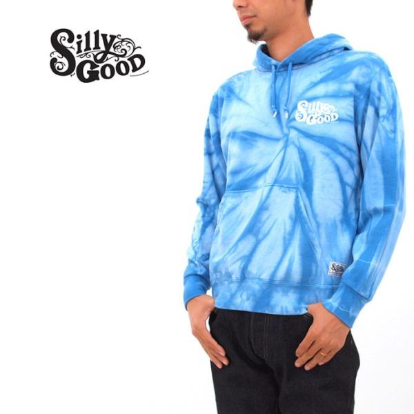 シリーグッド SILLY GOOD スウェット IVY ブルー タイダイ パーカー ...