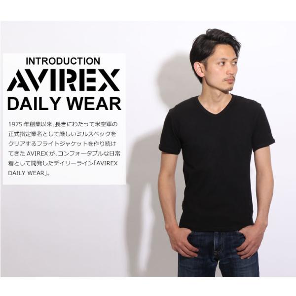 アビレックス AVIREX Tシャツ Vネック 半袖 メンズ アヴィレックス