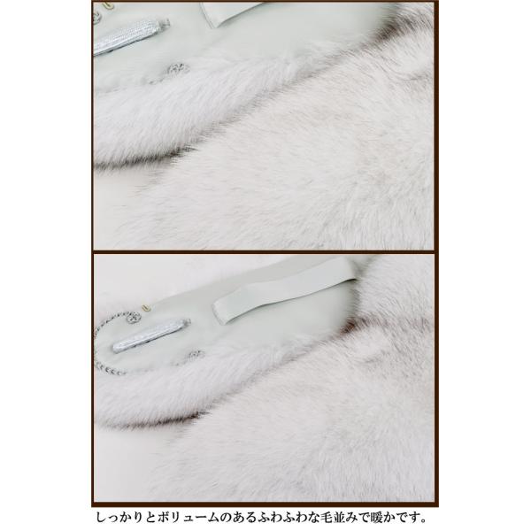 白華】SAGA FURS サガファー ファーショール ホワイトフォックス 雪凛