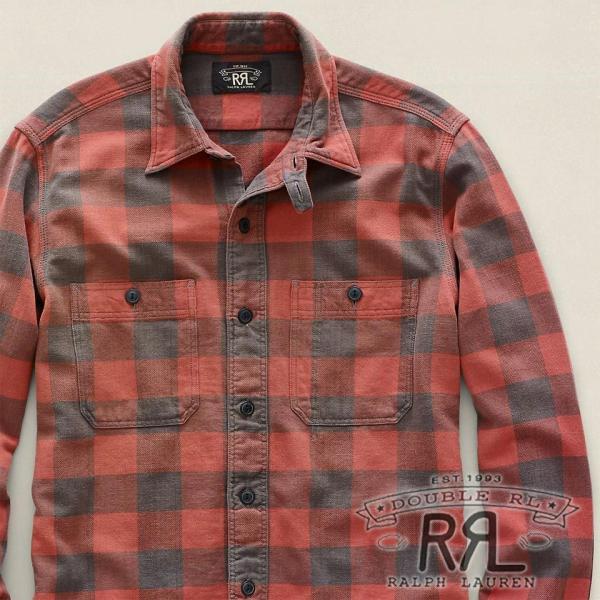 ベッカム着用　RRL ダブルアールエル　バッファローチェックシャツ　Mサイズ ベッカム着用 RRL ダブルアールエル バッファローチェックシャツ