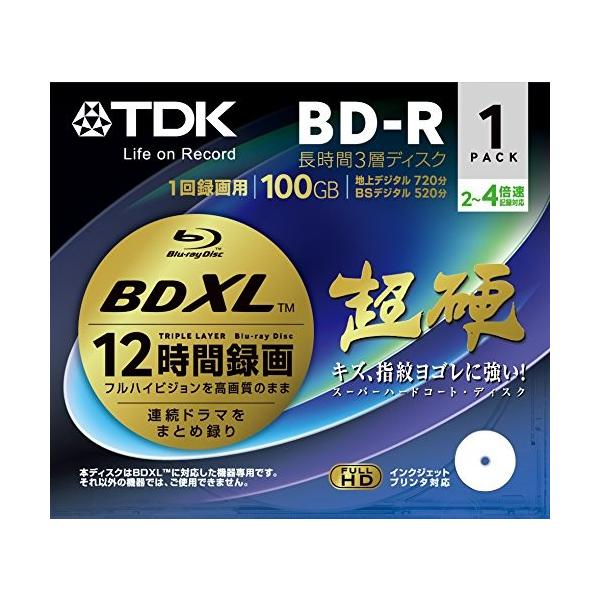 TDK 録画用ブルーレイディスク 超硬シリーズ BD-R XL 長時間録画 3層ディスク 100GB 2-4倍速 1枚 BRV100HCPWB1A wgteh8f Amazon.co.jp: TDK 録画用ブルーレイディスク 超硬シリーズ BD-R