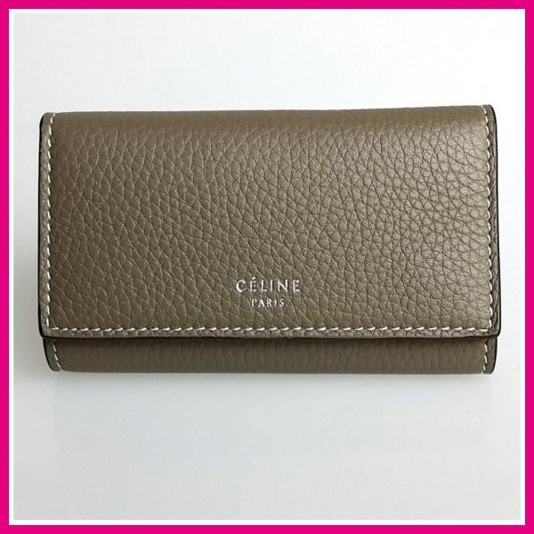 セリーヌ CELINE キーケース 6連 新作 スリ SOURIS グレージュ