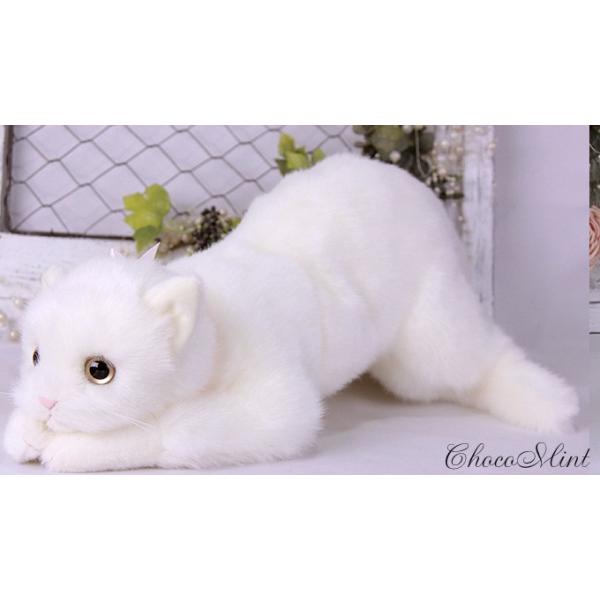 日本製白猫Ｌサイズリアルネコぬいぐるみ /【Buyee】