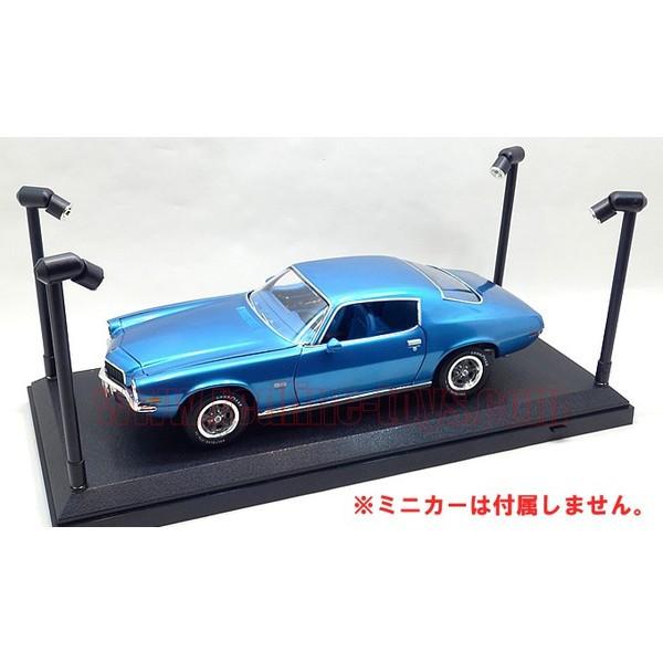 アメ車ミニカー ジオラマ LED照明付き アクリル ショーケース ブラックベース 1：18 /【Buyee】