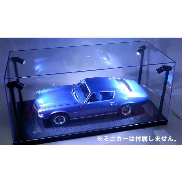 アメ車ミニカー ジオラマ LED照明付き アクリル ショーケース ブラックベース 1：18 /【Buyee】