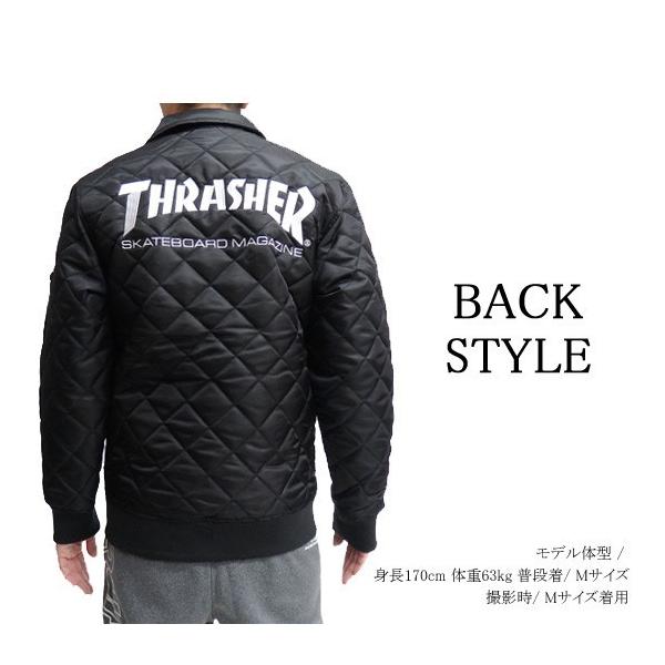 THRASHER MA-1タイプ ジャケット ロゴ刺繍 スラッシャー メンズ 