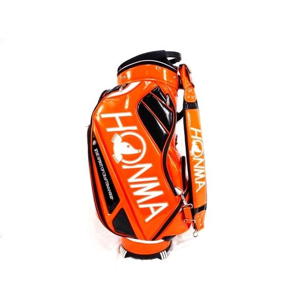 美品　HONMA ホンマ　プロモデル　キャディバッグ　オレンジカラー 中古】 中古 HONMA ホンマ CB-3309 ゴルフ キャディバック 9型