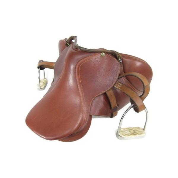 中古】 HENRI DE RIVEL FRANCE 鞍 鐙 付き MADE IN ARGENTINA 馬具  