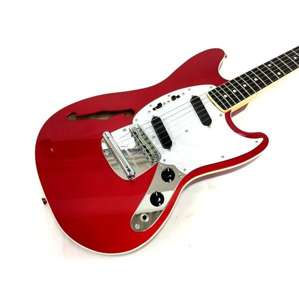 美品 【中古】 Fender Japan Mustang Thinline Candy Apple Red