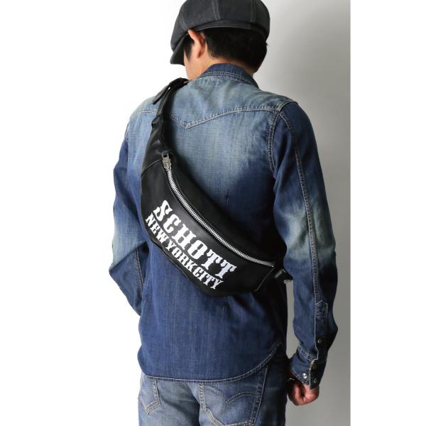 ショット) Schott ボディバッグ ロゴ レザーバッグ ウエスト ショット) Schott ボディバッグ ロゴ レザーバッグ ウエスト