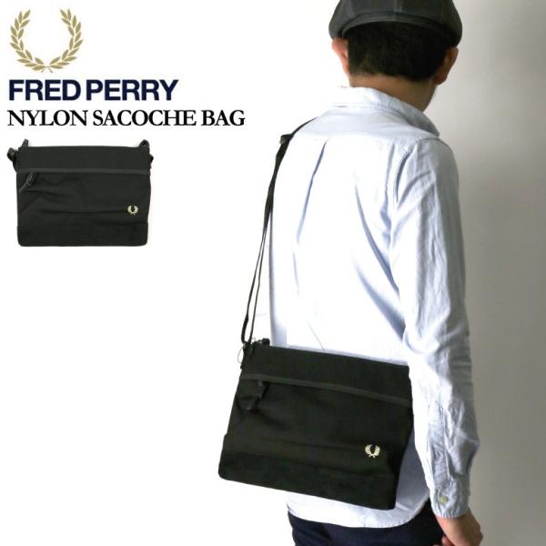 フレッドペリー) FRED PERRY ナイロン サコッシュバッグ ショルダー