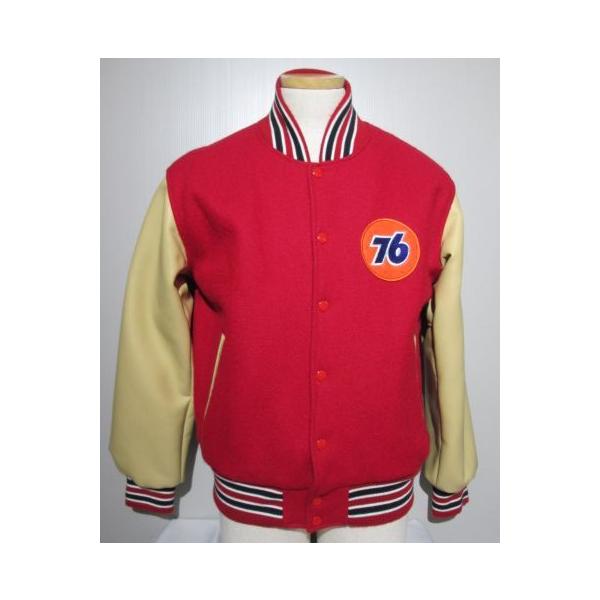 76 スタジャン赤Varsity jacket 76 lubricants 【公式通販】