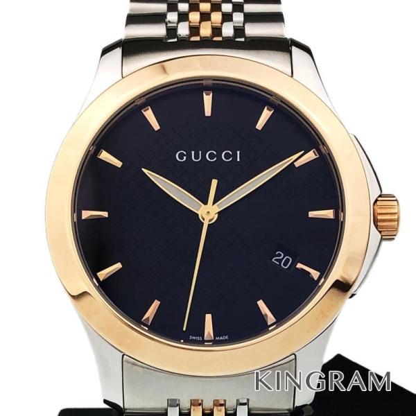 グッチGUCCI 126.4 GタイムレスRef.YA126410 クォーツメンズ腕時計ec