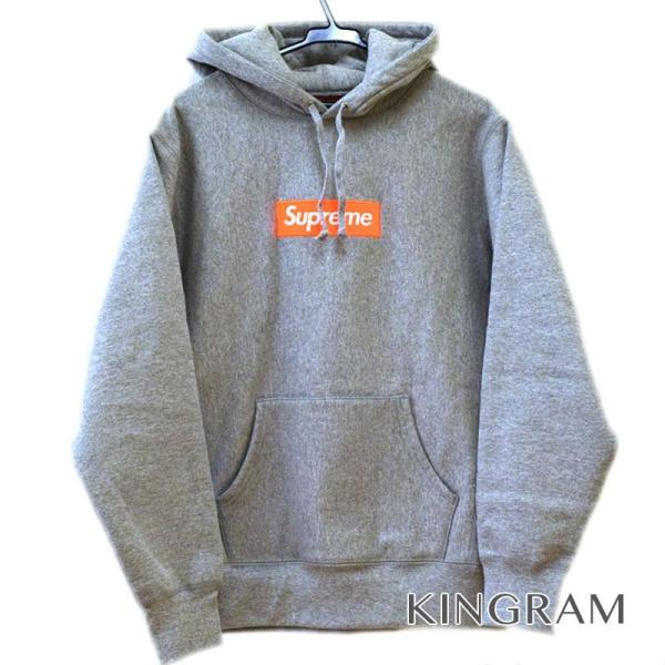 シュプリーム Supreme 17AWモデル Box Logo Hooded Sweatshirt グレー