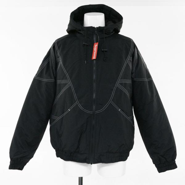 18AW/Zig Zag Stitch Puffy Jacket/ブルゾン/S/ブラック/無地 ...