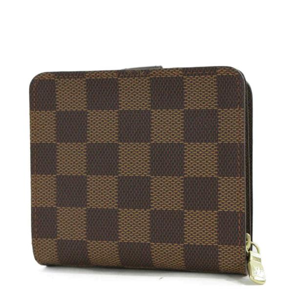 超美品・ルイヴィトン ダミエ・コンパクトジップ・2つ折り財布/N61668 