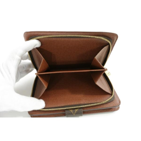 ルイヴィトン モノグラム ポルトパピエ ジップ 二つ折り財布 パス