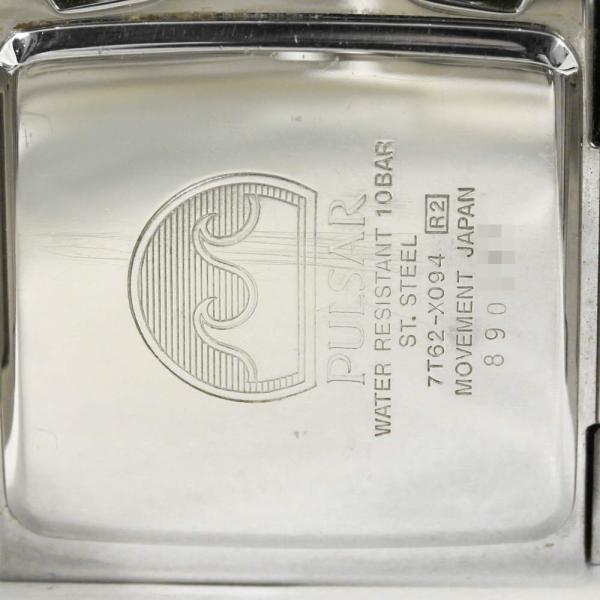 セイコー PULSAR 100M クォーツ時計/SS/stainless steal-147.9g/7T62