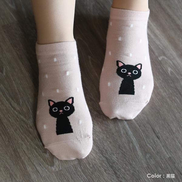 靴下猫柄ねこ柄ショートソックス指人形可愛いおしゃれドットぬこ