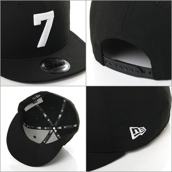 NEW ERA キャップ メンズ レディース ニューエラ スナップバック キャップ 数字 ナンバー 帽子 950 NUMBER CUSTOM 7  スナップバックキャップ ブラック 黒 /【Buyee】