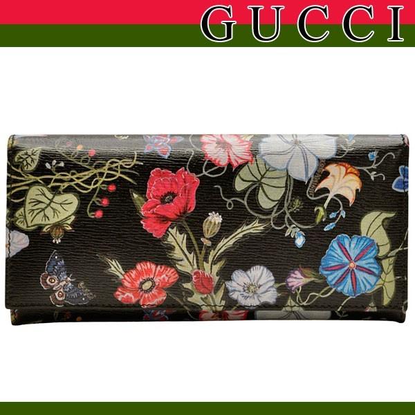 GUCCI グッチ 長財布二つ折り フローラ ブラックマルチ 274419 箱付 グッチ GUCCI 財布 長財布 二つ折り メンズ フローラ クリス