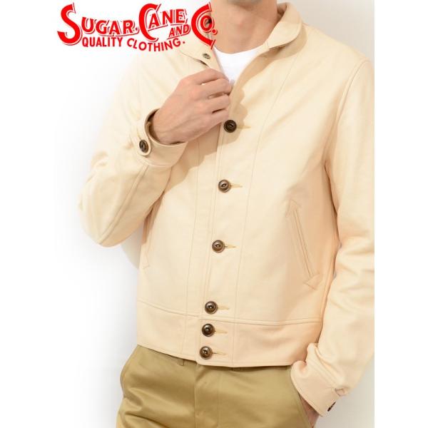 mister freedom ミスターフリーダム　レザー　キャンパスジャケット MISTER FREEDOM×SUGAR CANE. . MADE IN U.S.A. . . COWHIDE