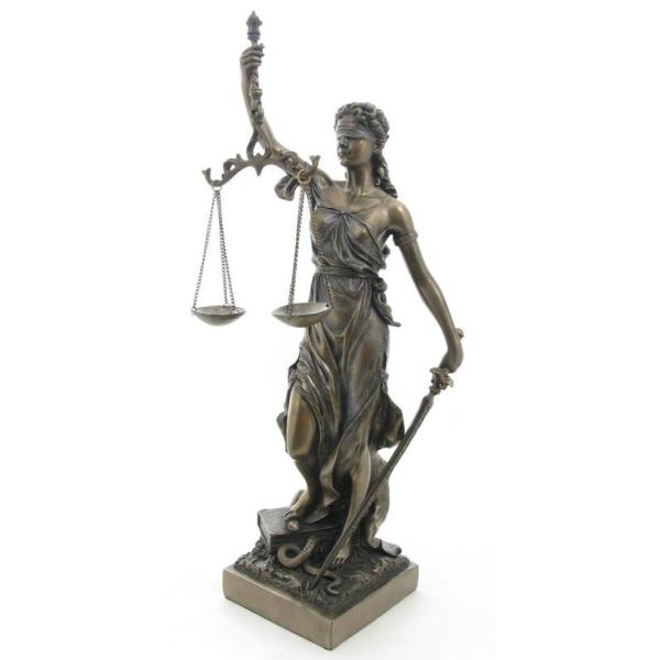 正義の女神 テミス（テーミス）彫像 ブロンズ風 彫刻 ヴェロネーゼ製