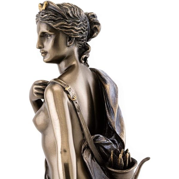 ダイアナ 狩猟の女神 ギリシャ神話 ブロンズ風仕上げ彫像（輸入品 