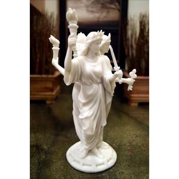 古代ギリシア 魔法と魔法使いの女神 ヘカテー（ヘカテ） 大理石風 彫像 