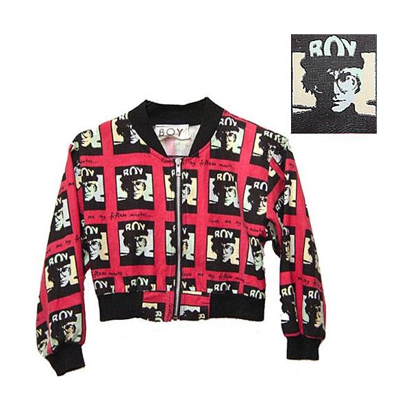 80s BOY LONDON VINTAGE Andy Warhol Crop Bomber Jacket ボーイ