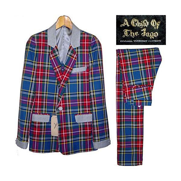 A Child Of The Jago Bobby G Jacket & Pants Set Up BLUE TARTAN ア