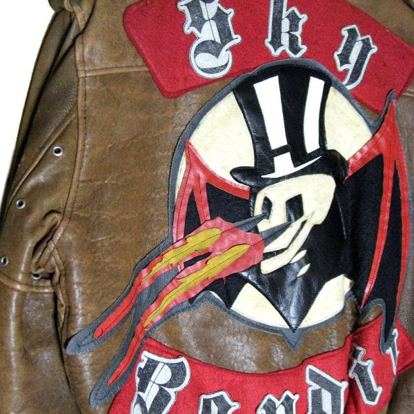 JOHNSONS・LA ROCKA! VINTAGE Flying Jacket SKY BANDIT ラロッカ フライングジャケット 蝙蝠 茶  革・皮ジャン /【Buyee】