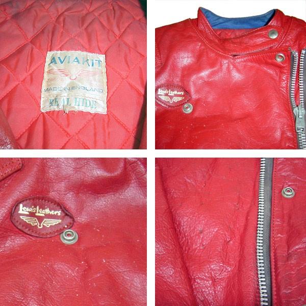 LEWIS LEATHERS GT Monza 70s VINTAGE LEATHER JACKET RED ルイス