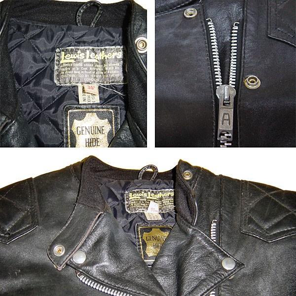 LEWIS LEATHERS GT Monza 80s VINTAGE LEATHER JACKET BLACK ルイス