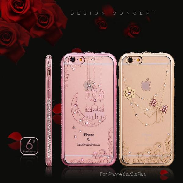 iPhone6PLUSデコカバーケース iPhone6 ケースiPhone6 plusケース デコ スワロフスキー