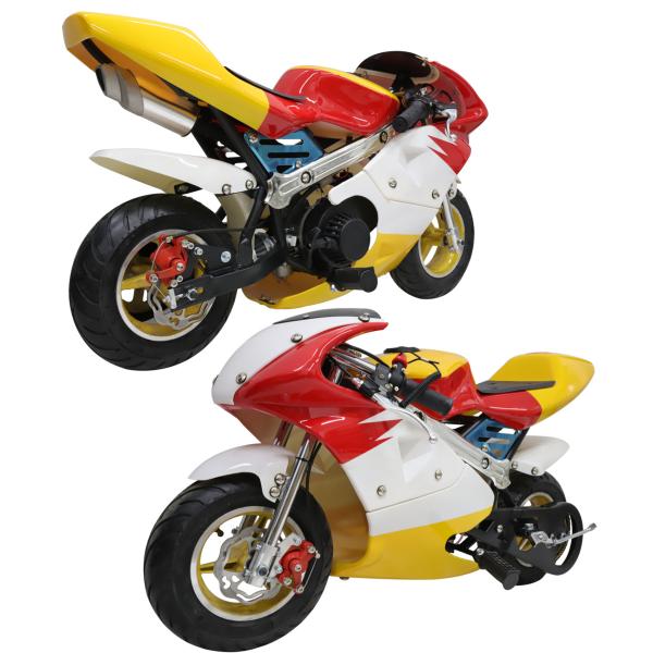 RSBOX ポケバイ CR-PBR01 50cc GP赤白黄カラーモデル ポケット