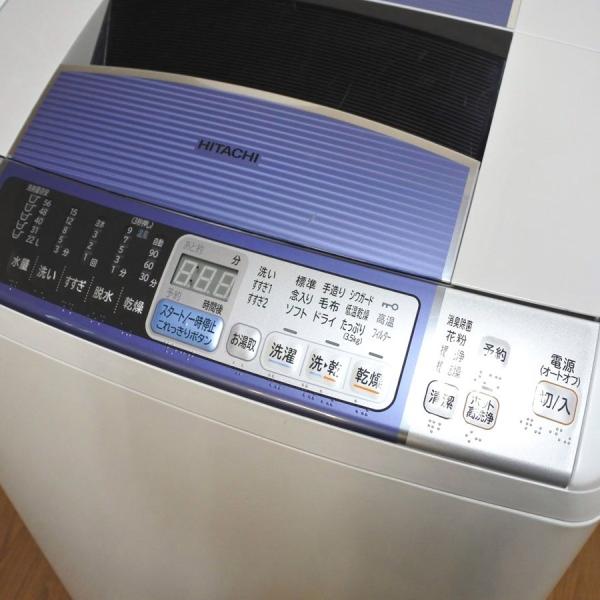 中古 HITACHI 日立 6.0kg 洗濯乾燥機 ビートウォッシュ BW-D6LV ブルー
