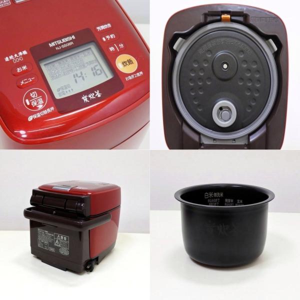 中古三菱電機IHジャー炊飯器NJ-SS06R-R グロスレッド3.5合炊き/【Buyee