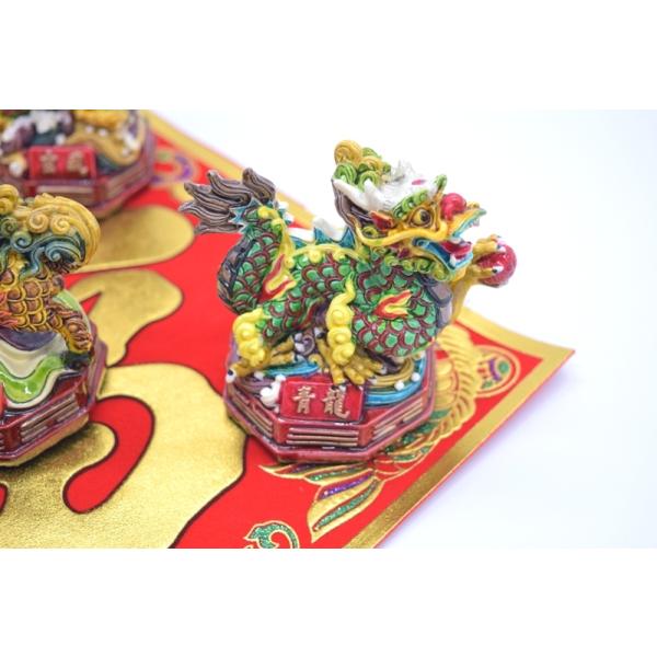 RUNA BUDDA２&3より四神　青龍、朱雀、玄武、白虎のセット 青龍 白虎 朱雀 玄武 麒麟 五神セット 四神相応 カラフル 樹脂製