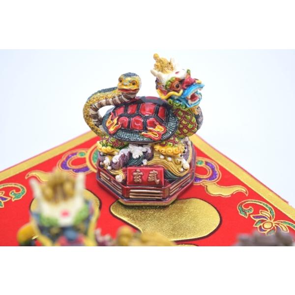 青龍 白虎 朱雀 玄武 麒麟 五神セット 四神相応 カラフル 樹脂製