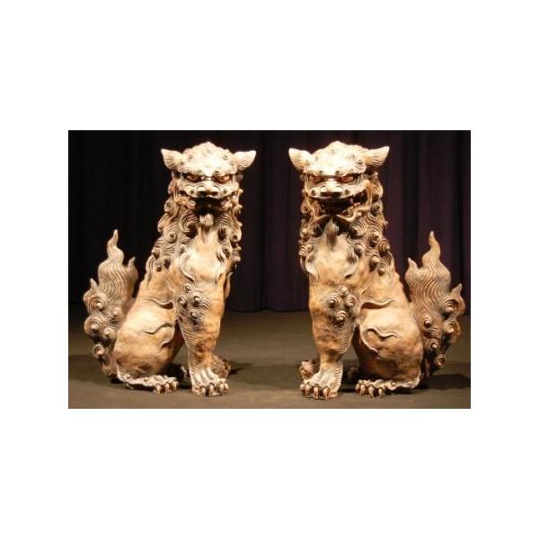 タイムセール！新垣光雄シーサー 新垣光雄 特大シーサー＠手捻 今一番、沖縄で力のあるシーサー作家の