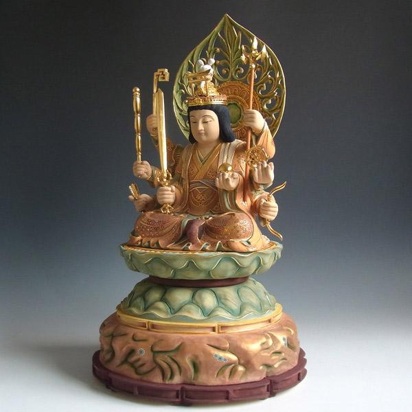 八臂弁財天 八臂弁才天 高さ60cm 楠製 木彫り 仏像 /【Buyee】