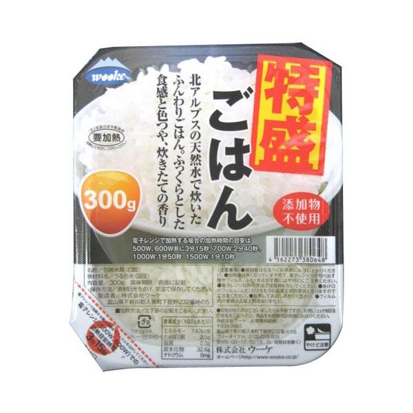 ウーケ ふんわり特盛ごはん 300g×24食 パックライス インスタント食品