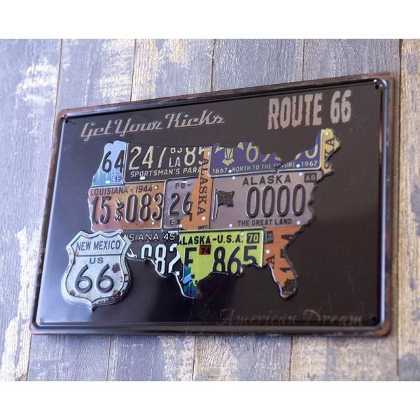 ブリキ看板アメリカン雑貨ROUTE66 今月の売れ筋選べる看板ルート66