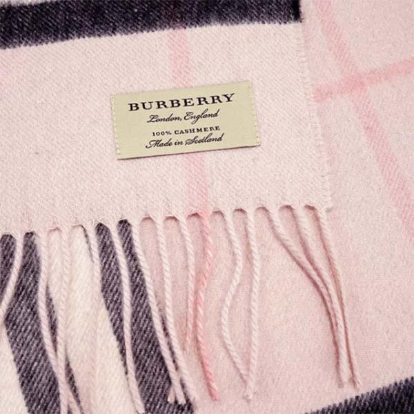 BURBERRY マフラー カシミヤ L.PK ASH ROSE ライトピンク アッシュ