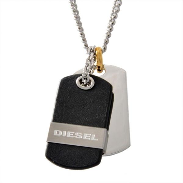 ディーゼル DIESEL メンズ ネックレス アクセサリー ペンダント レザー