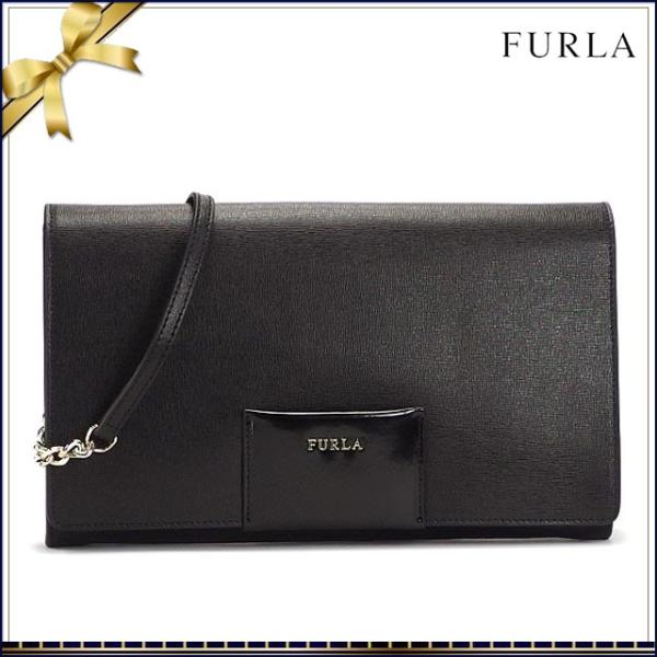 フルラ FURLA バッグ 2way クラッチ ショルダー チェーン 型押し 