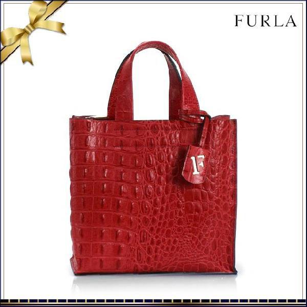 フルラ FURLA バッグ トートバッグ クロコ型押し レザー ハンドバッグ