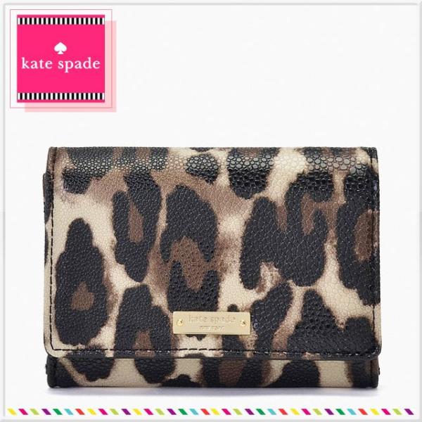 ケイトスペード 財布 二つ折り kate spade CEDAR STREET LEOPARD DARLA 